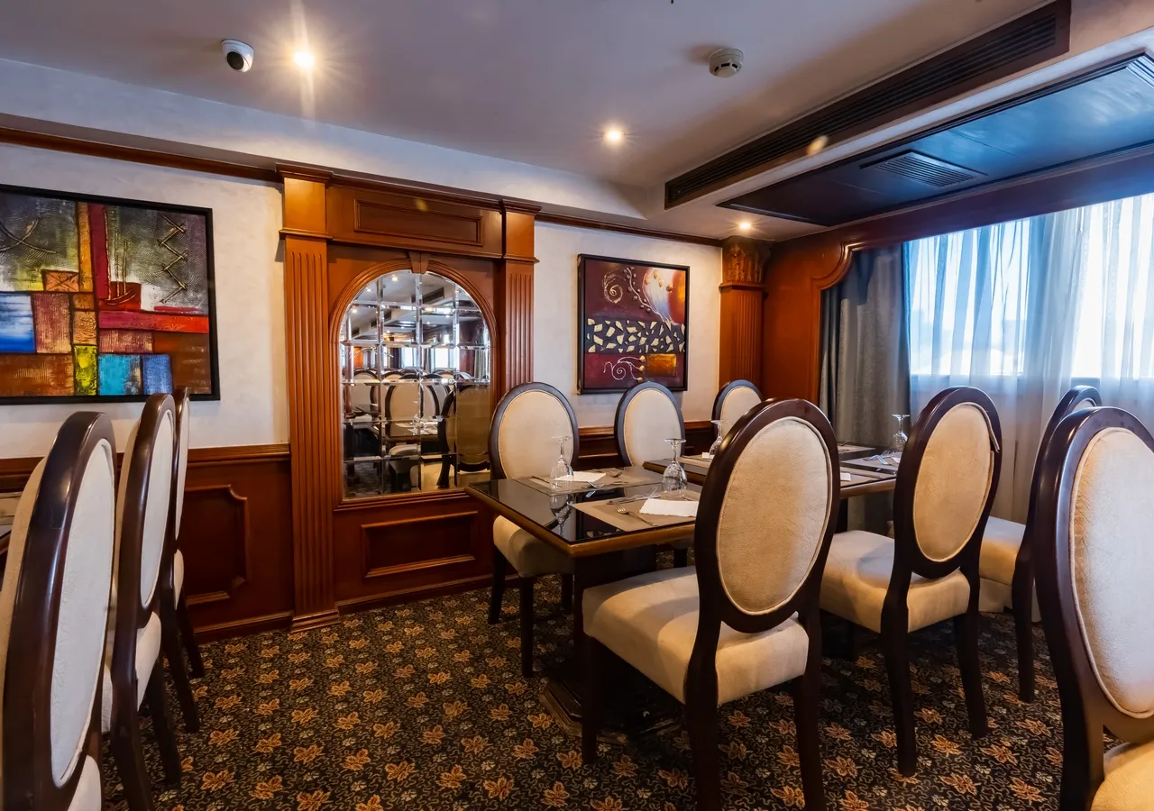 Restaurant aboard the MS Monica Nile Cruise Nile cruise